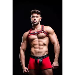 Neoprene Bulldog harness Red