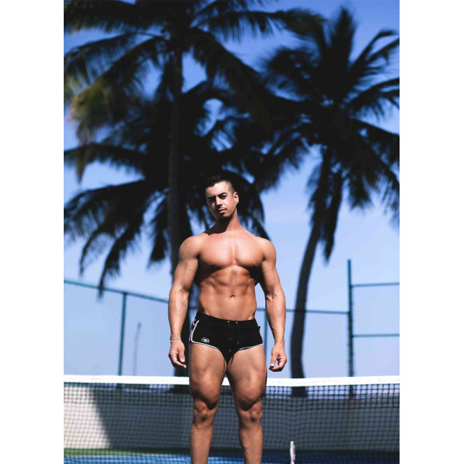 Sexy Retro Shorts Black - Men's Sexy Sport Shorts | TOF Paris