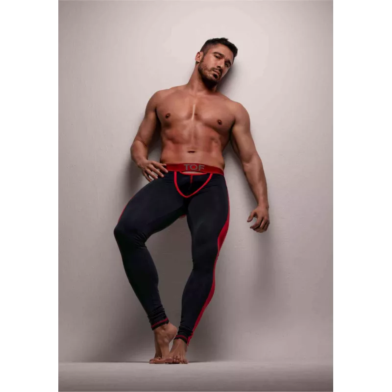 Mens Leggings navy and red