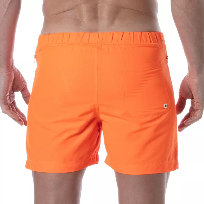 Short Long Néon Orange pour homme