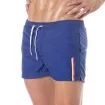 Short de bain mi-cuisse Bleu royal de cote