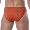 Print Swim Mini Briefs Orange from the back