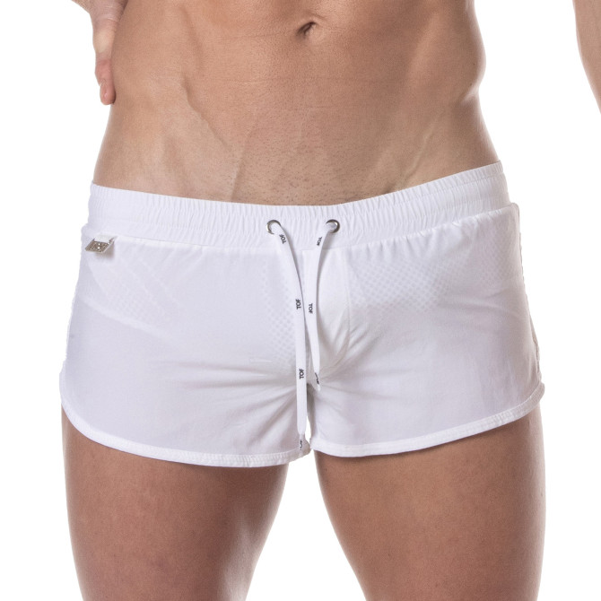 Mini Swim Shorts Blanc