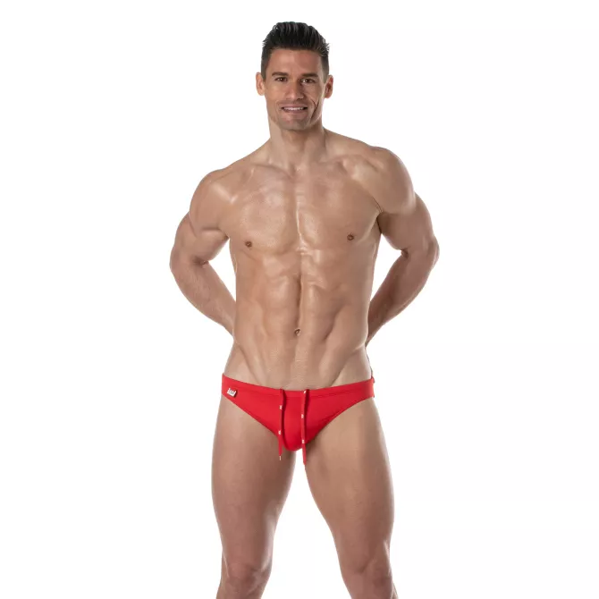 Plain swim Mini Briefs Red