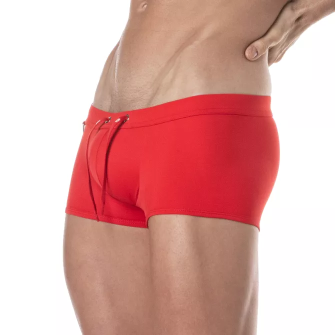 Plain swim Mini Trunks Red From sideway