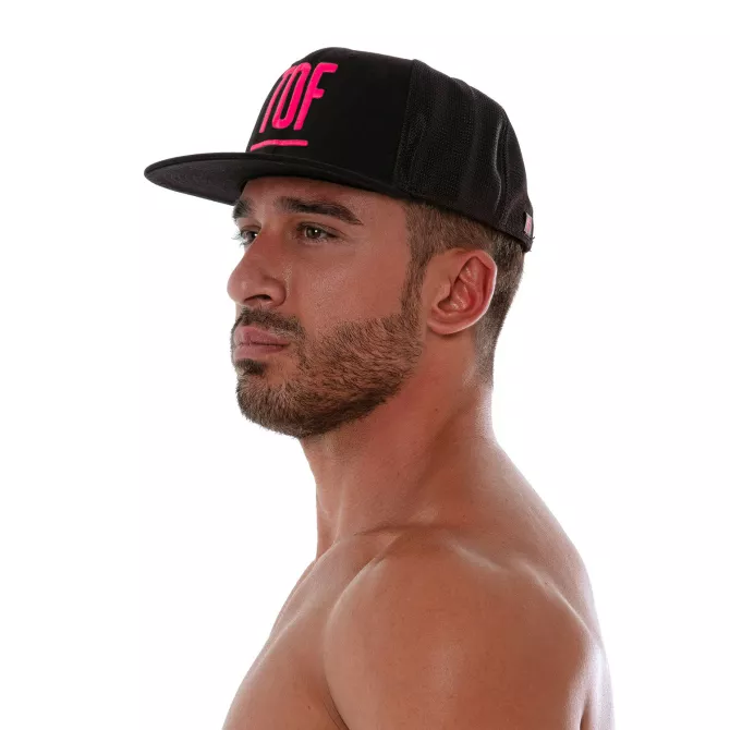 Casquette Circuit - Noir Rose Fluo pour homme de cote