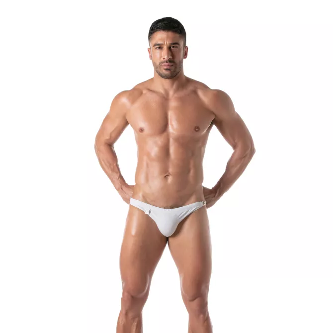 Slip de bain en chaîne Blanc