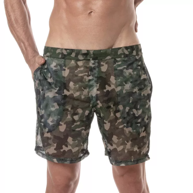 See Through Mens Long Shorts