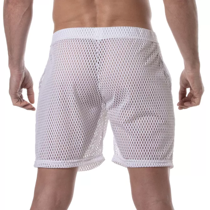 Short Long Transparent Pour Hommes Blanc - Tof Paris