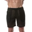 See Through Mens Long Shorts Black