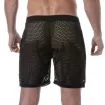 Short Long Transparent Pour Hommes noir de dos