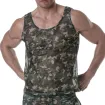 See Through Mesh Tank Top Khaki Camo