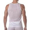 Débardeur en maille transparente Blanc pour homme