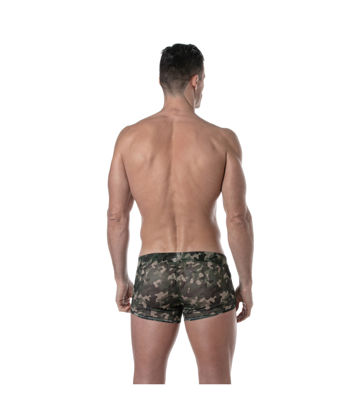 Boxer Briefs Mesh Swim Shorts Men's See Through Mesh Shorts Swim
