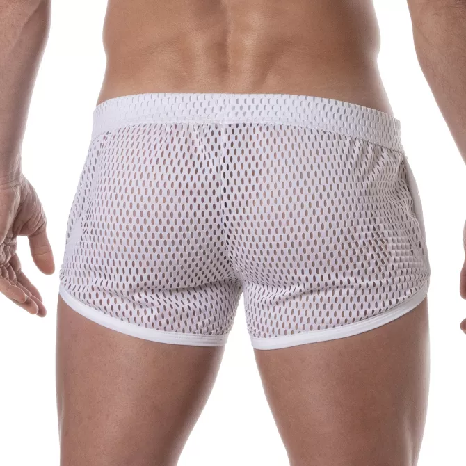 Mini Shorts Pour Homme Transparent Blanc