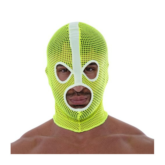 Cagoule en Résille Néon Jaune