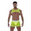 Short En Résille Néon Jaune Pour Homme - Sexywear - Tof Paris