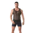 Circuit Fishnet Tank Top with a mid thigh short