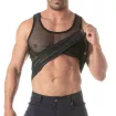 Circuit Fishnet Tank Top for men with abs