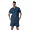 Light Denim Short Sleeve Shirt with a light denim bermuda