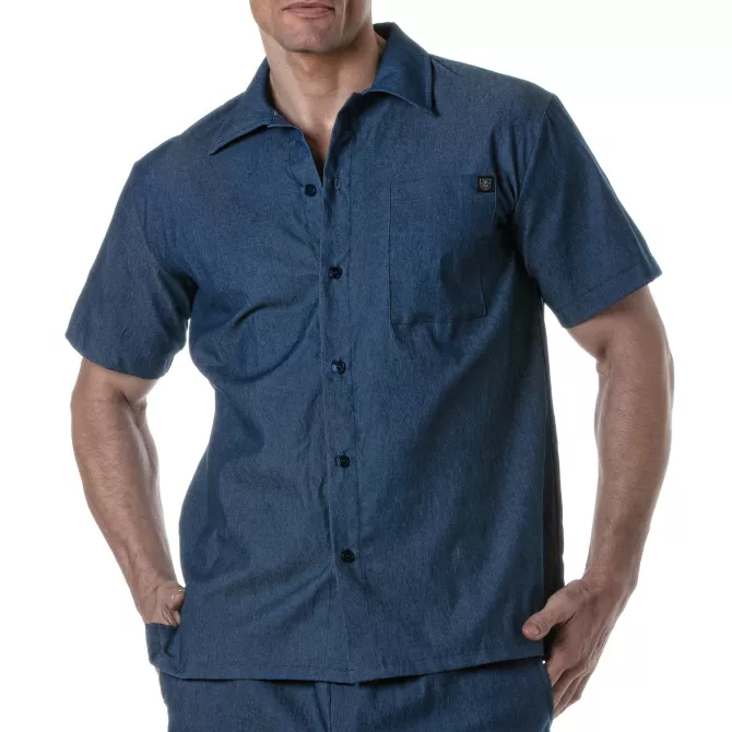 Chemise A Manches Courtes En Denim Léger image de couverture