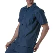 Light Denim Short Sleeve Shirt from the sideway