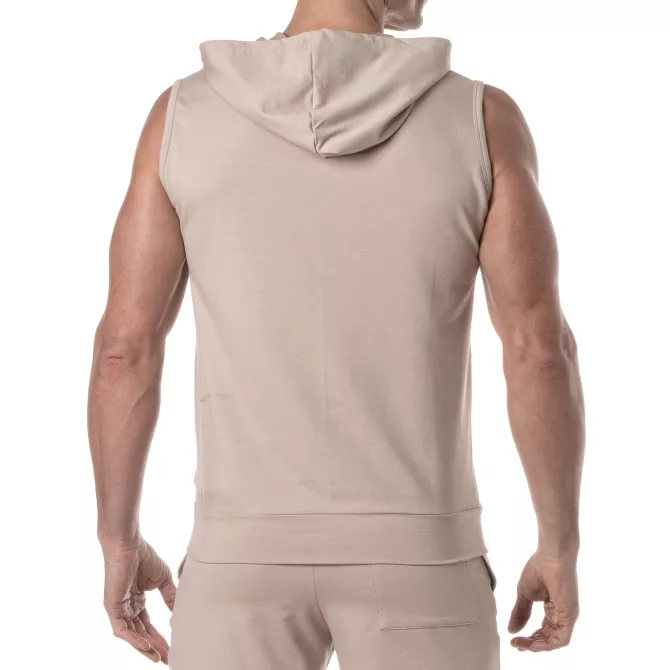 Sweat à capuche sans manches Bambou Beige - Casual - TOF Paris