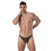 Men Wearing a Circuit Fishnet Thong Black