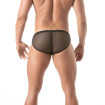 Mini Slip Circuit Transparent Noir Pour Homme De Dos